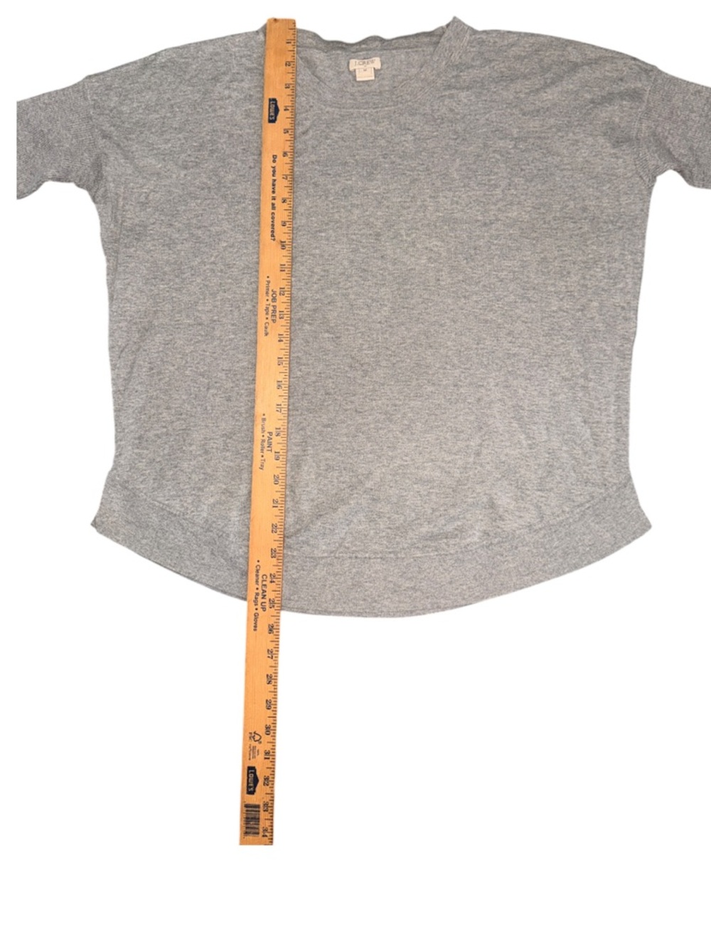 J. Crew Heather grey knit top oversized dolman sleeve casual relaxed fit top - Picture 5 of 7